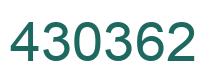 Number 430362 green image