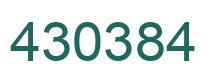 Número 430384 imagen verde