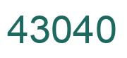 Number 43040 green image
