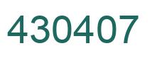Número 430407 imagen verde