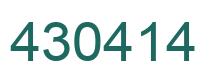 Número 430414 imagen verde
