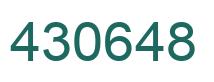 Number 430648 green image