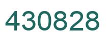 Number 430828 green image