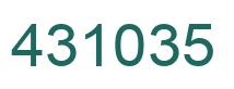 Number 431035 green image