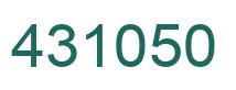 Number 431050 green image