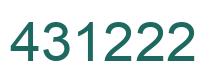 Número 431222 imagen verde