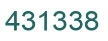 Number 431338 green image