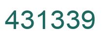 Number 431339 green image