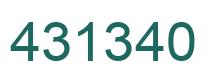Number 431340 green image