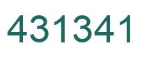 Number 431341 green image