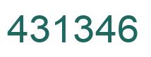 Number 431346 green image
