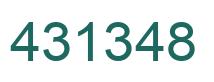 Number 431348 green image