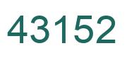 Number 43152 green image