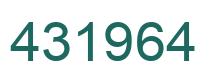 Number 431964 green image