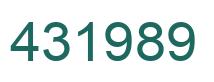 Number 431989 green image