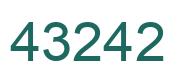 Number 43242 green image