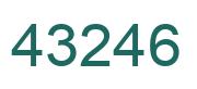 Number 43246 green image