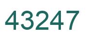 Number 43247 green image
