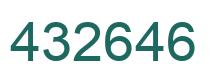 Number 432646 green image