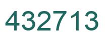 Number 432713 green image