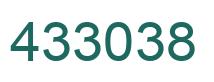 Number 433038 green image