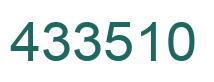 Number 433510 green image