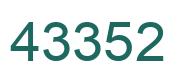 Number 43352 green image