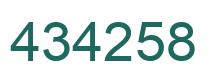 Number 434258 green image