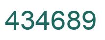 Number 434689 green image