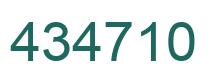 Number 434710 green image