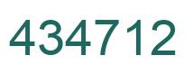 Number 434712 green image
