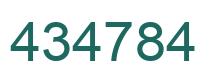 Number 434784 green image