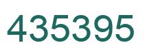 Number 435395 green image