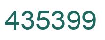 Number 435399 green image