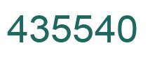 Número 435540 imagen verde