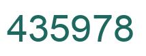 Number 435978 green image