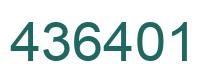 Number 436401 green image