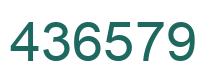 Number 436579 green image