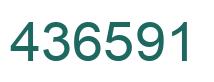 Number 436591 green image