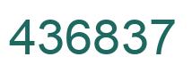 Number 436837 green image