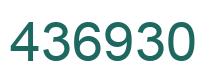 Número 436930 imagen verde