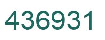Número 436931 imagen verde