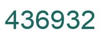 Número 436932 imagen verde
