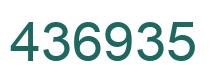 Número 436935 imagen verde