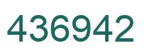 Number 436942 green image