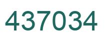Number 437034 green image