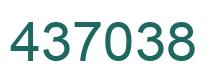 Number 437038 green image
