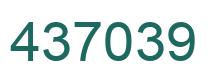 Número 437039 imagen verde
