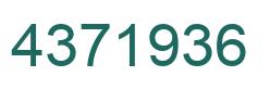 Número 4371936 imagen verde