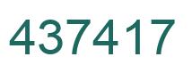 Number 437417 green image